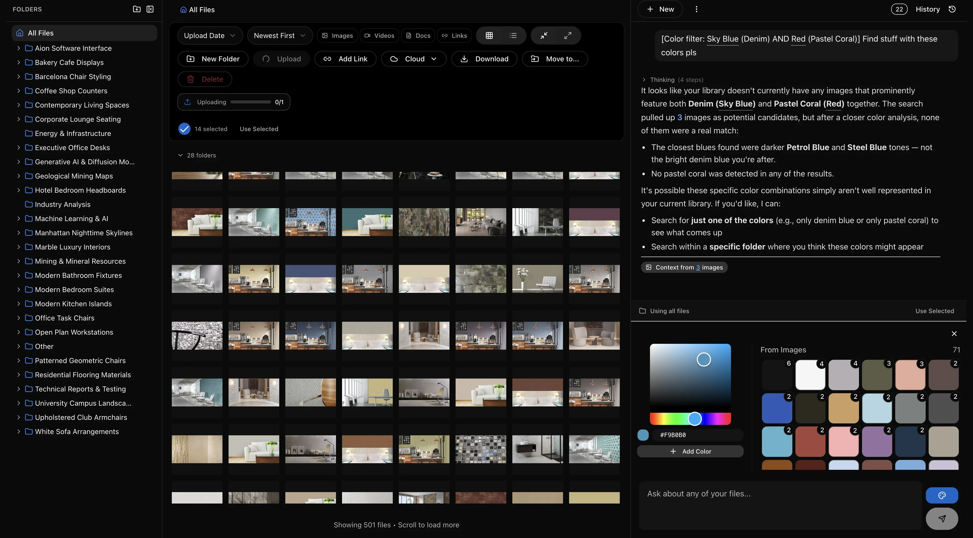 Color search feature
